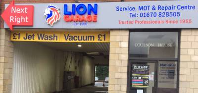 The front of Lion Garage Services Ltd